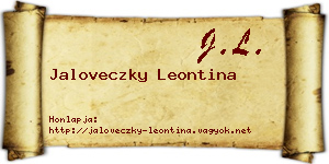 Jaloveczky Leontina névjegykártya